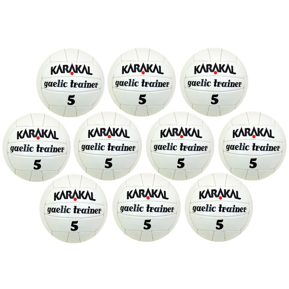 Karakal Gaelic Trainer Football Pack 10 Balls Size 5