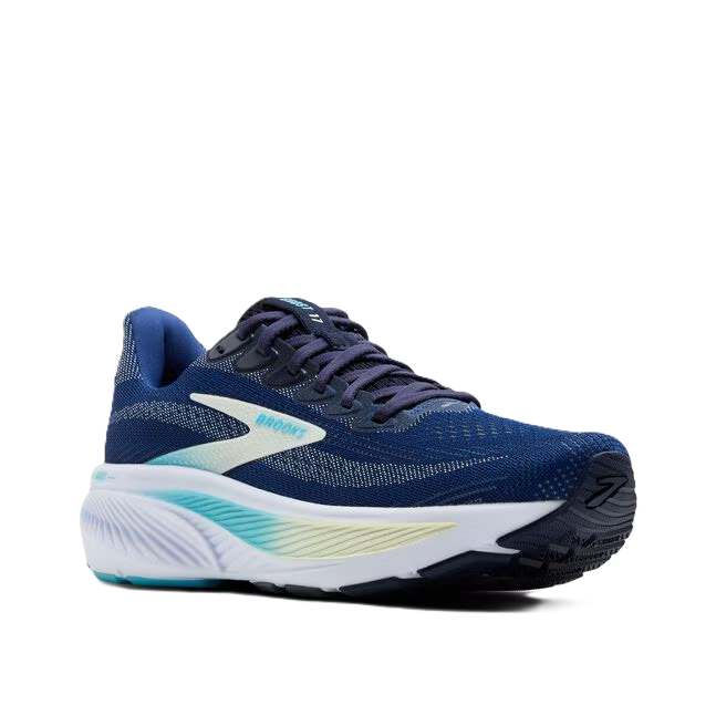 Brooks Ghost 17 Womens Running Shoe Navy Green Turquoise