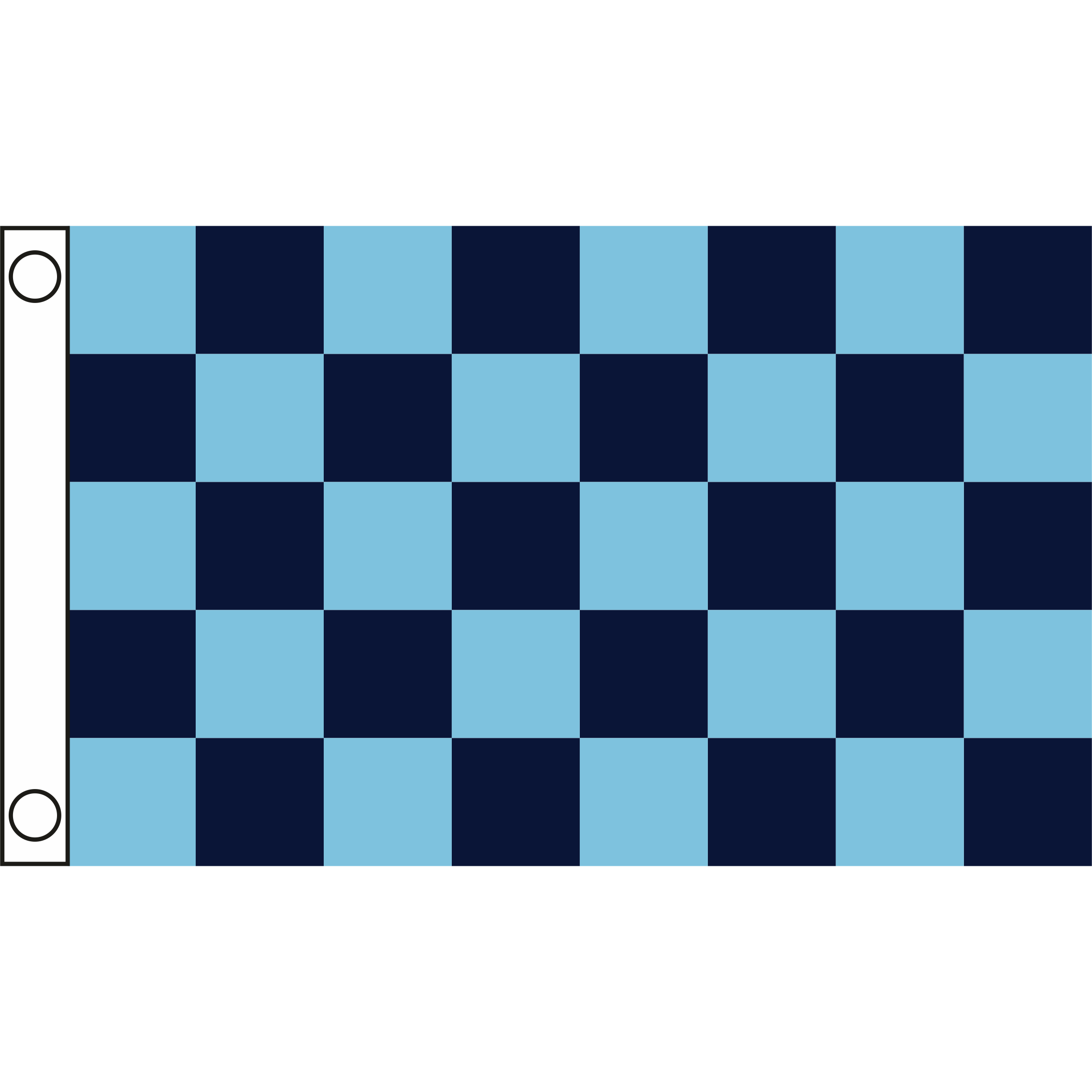 TCF 5X3 Checker Flag Navy Sky