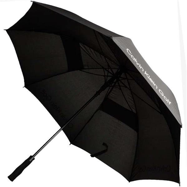 Calvin Klein Golf Automatic Storm Proof Solid Colour Vented Umbrella Black