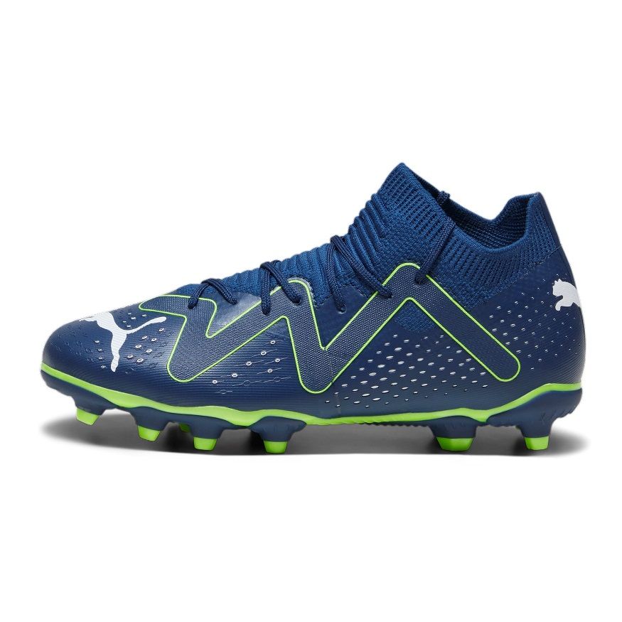 Puma Future Match Firm Ground Junior Football Boots Persian Blue Pro Green (Green Navy)