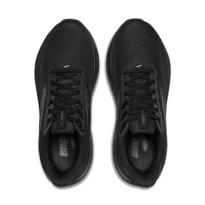 Brooks Ghost 17 Womens Running Shoe Black Black Ebony