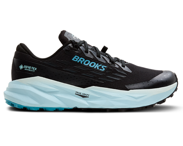 Brooks Cascadia 19 GTX Women's Black Ebony Blue Flower