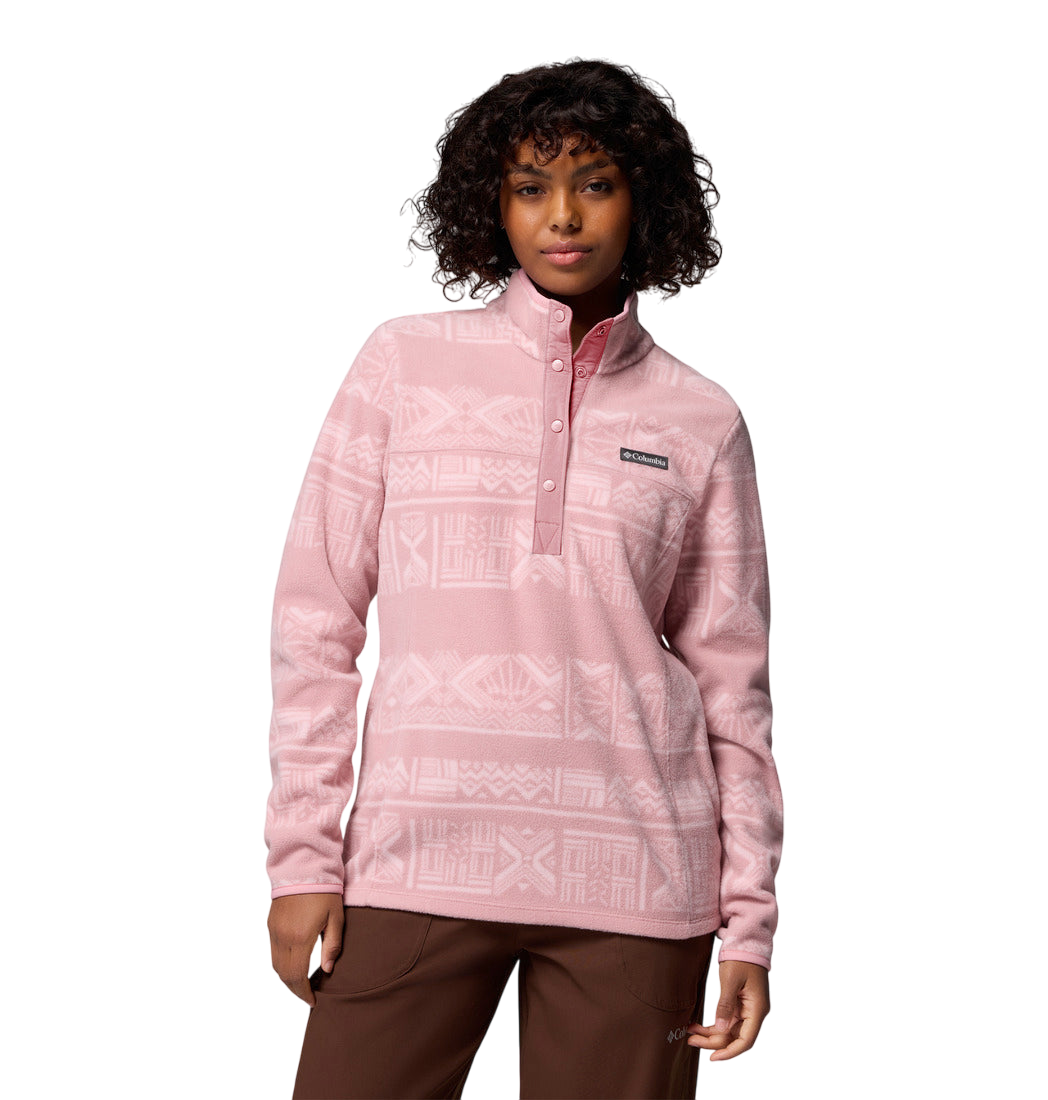 Columbia Benton Springs™ Printed Half Snap Fleece Eraser Pink