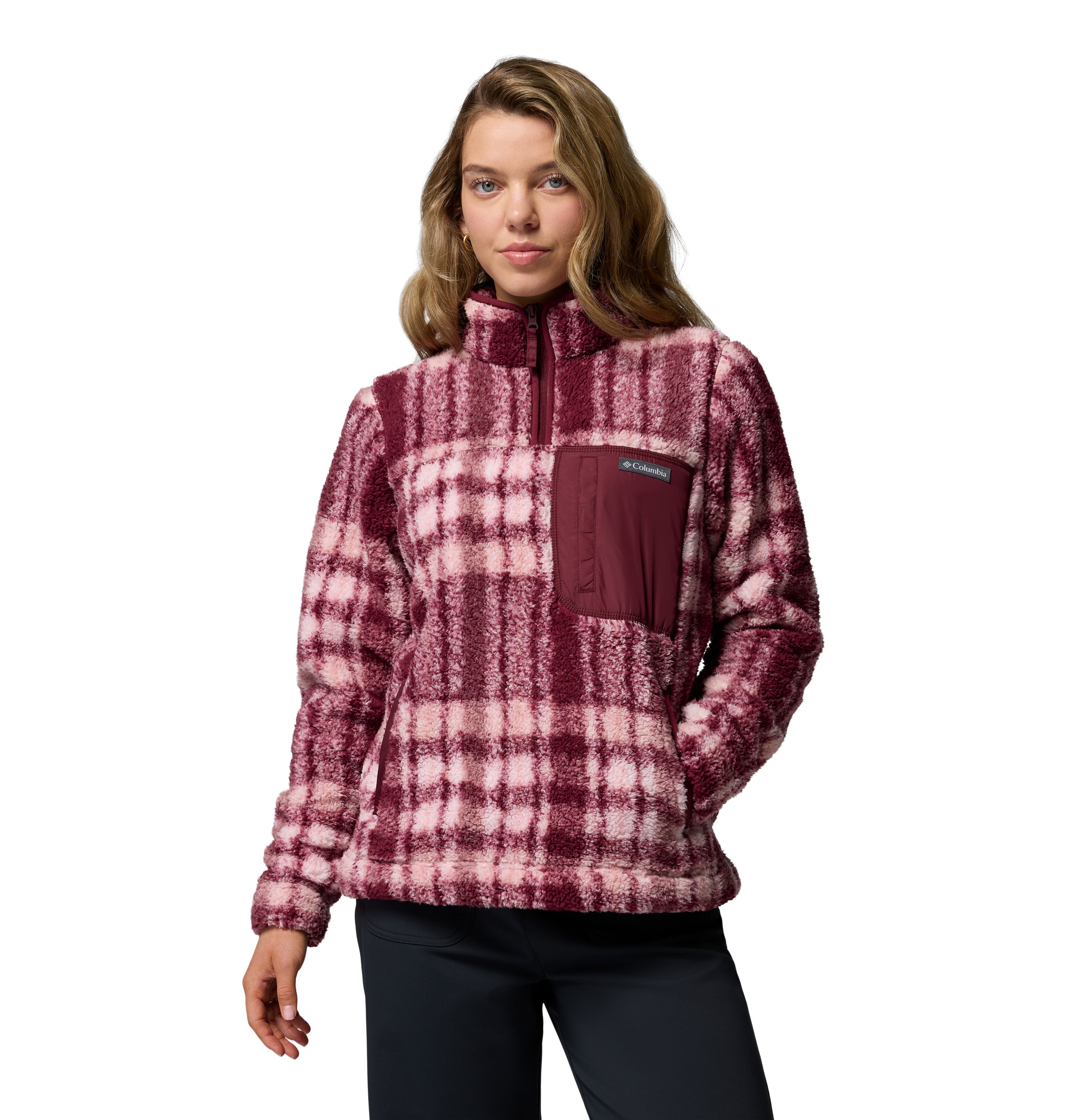 Columbia West Bend™ II Printed Sherpa Jacket Rich Wine