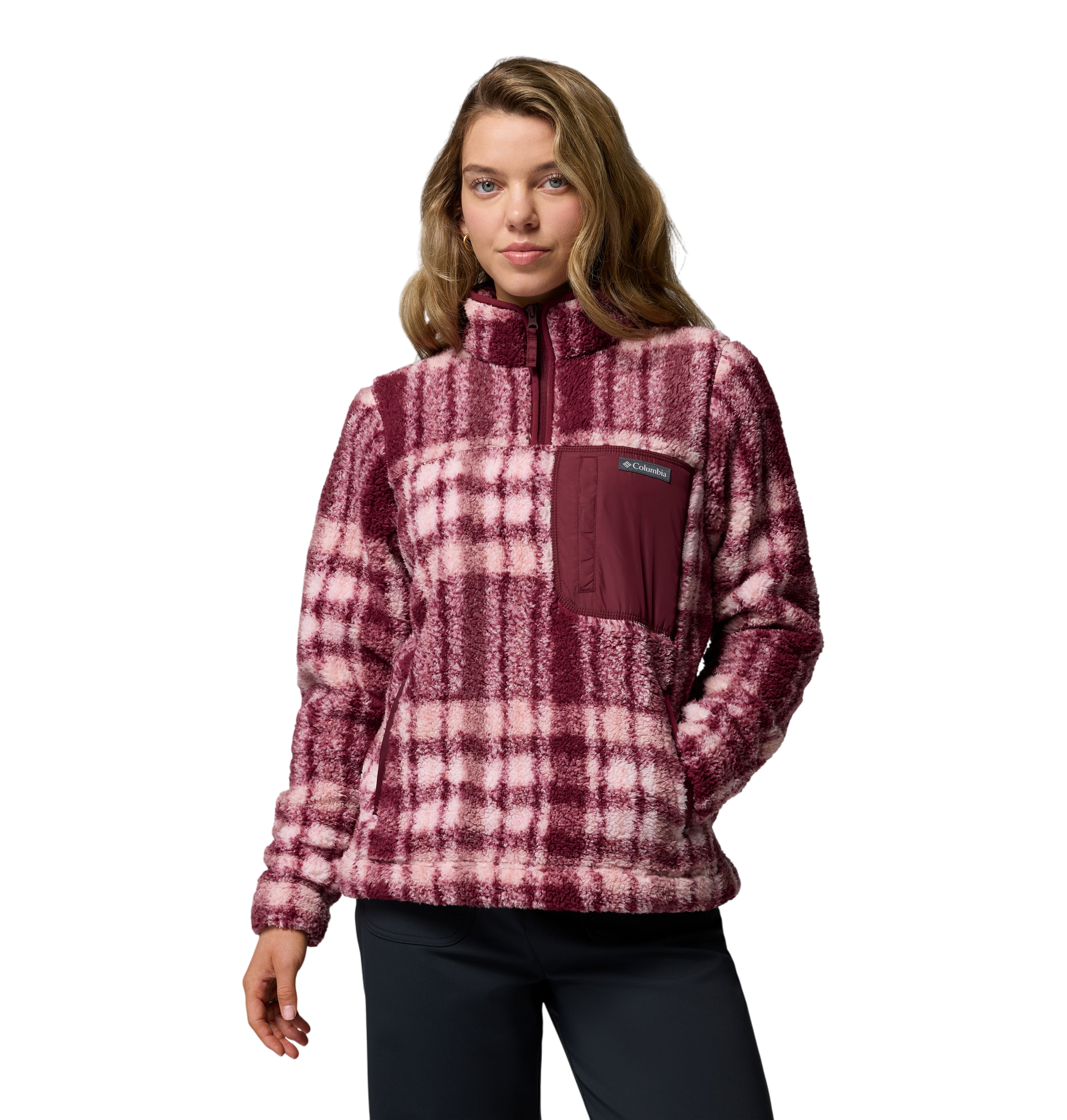 Columbia West Bend™ II Printed Sherpa Jacket Rich Wine