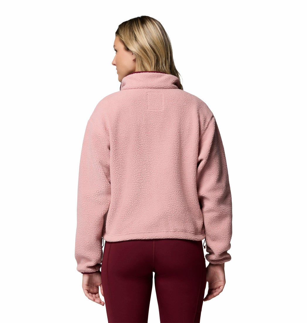 Columbia Helvetia™ II Cropped Sherpa Half Snap Fleece Eraser Pink