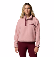 Columbia Helvetia™ II Cropped Sherpa Half Snap Fleece Eraser Pink