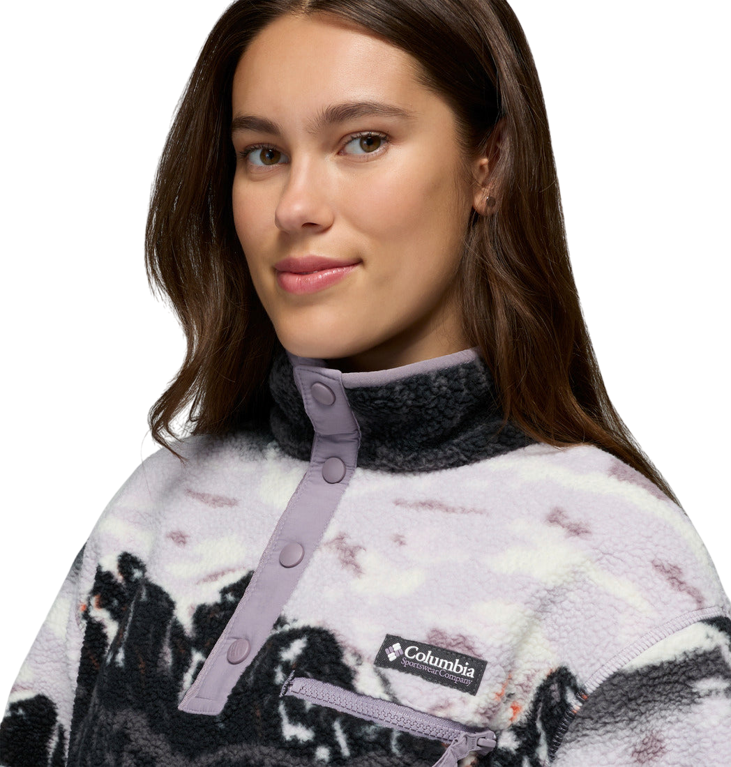 Columbia Women's Helvetia™ II Cropped Half Snap Printed Fleece Shale