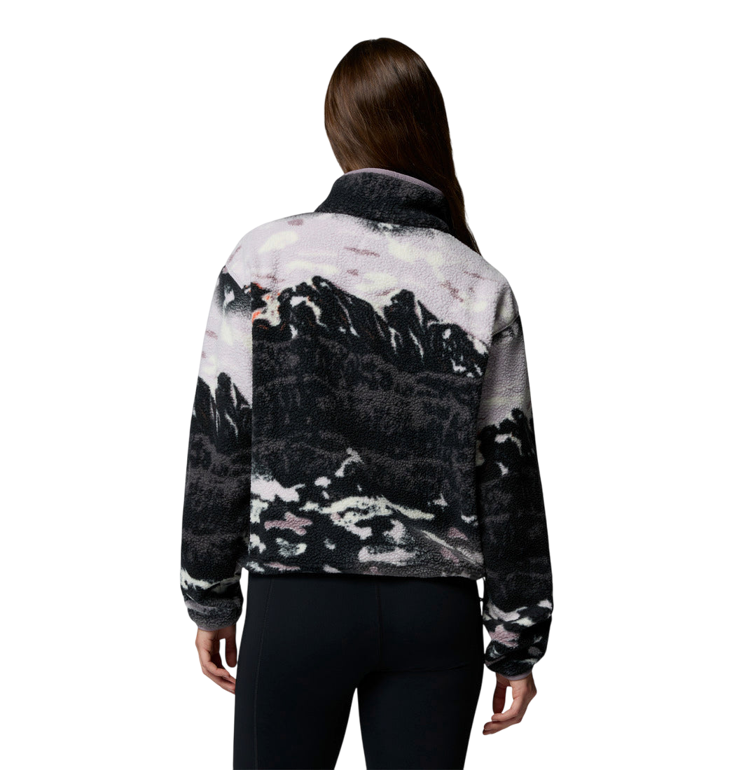 Columbia Women's Helvetia™ II Cropped Half Snap Printed Fleece Shale