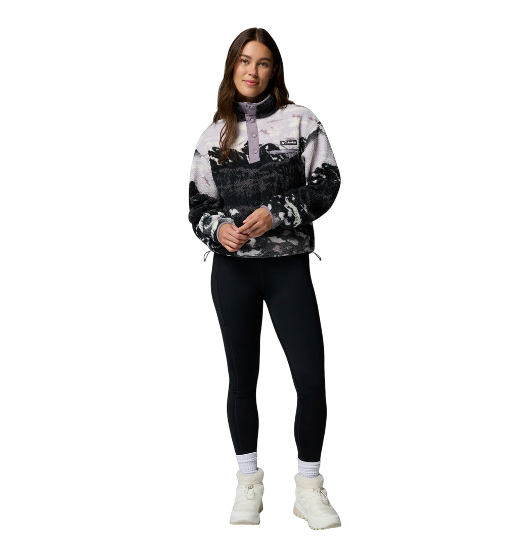 Columbia Women's Helvetia™ II Cropped Half Snap Printed Fleece Shale