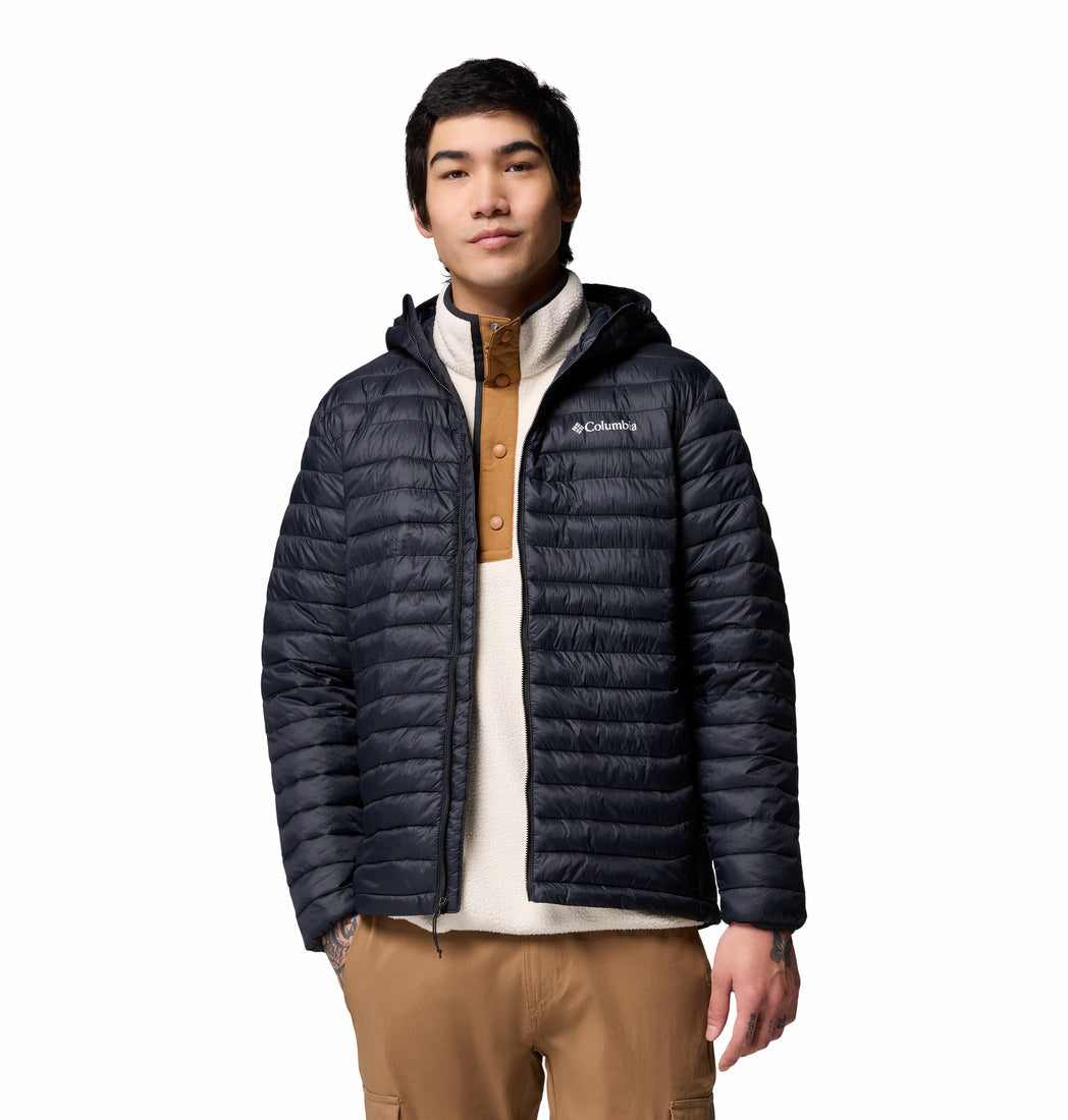 Columbia Men's Powder Pass™ Hooded Insulated Puffer Jacket Black