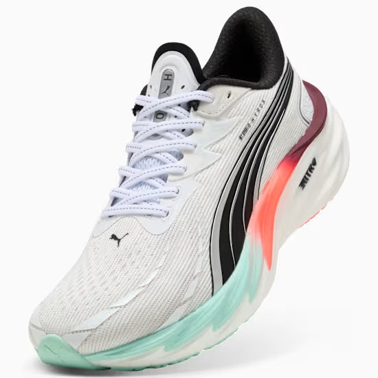 Puma Velocity Nitro 4 Hyrox Running Shoe White Mint Red