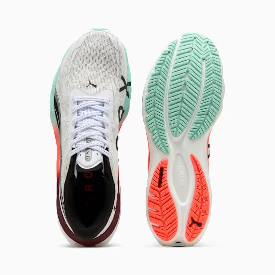 Puma Velocity Nitro 4 Hyrox Running Shoe White Mint Red