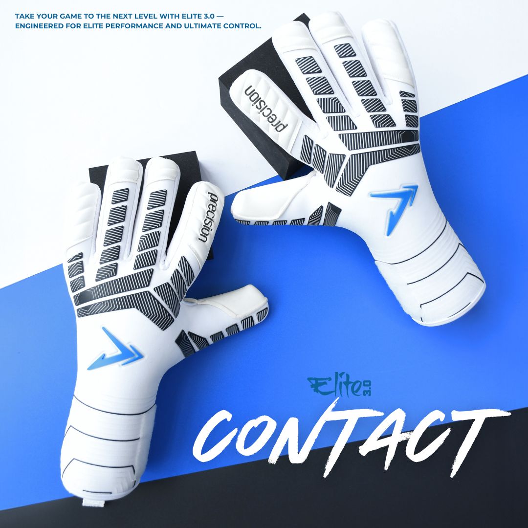 Precision Elite 3.0 Contact Junior Goalkeeper Gloves White