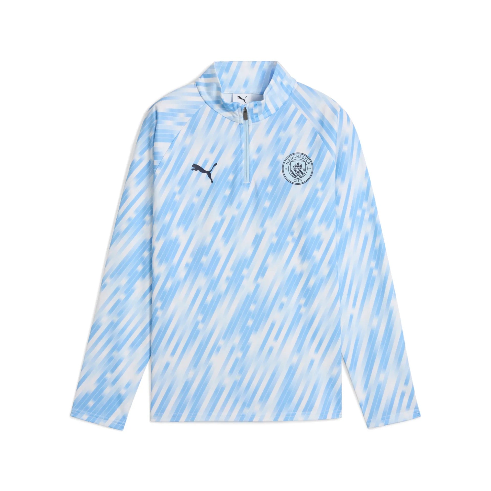 Puma Manchester City FC Junior 1/4 Zip Blue White
