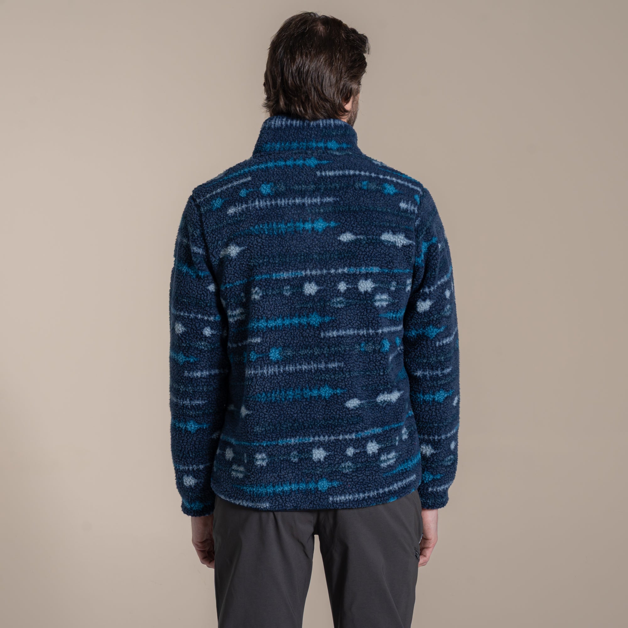 Craghoppers Men's Rawthey Half Zip Fleece | Blue Navy Print