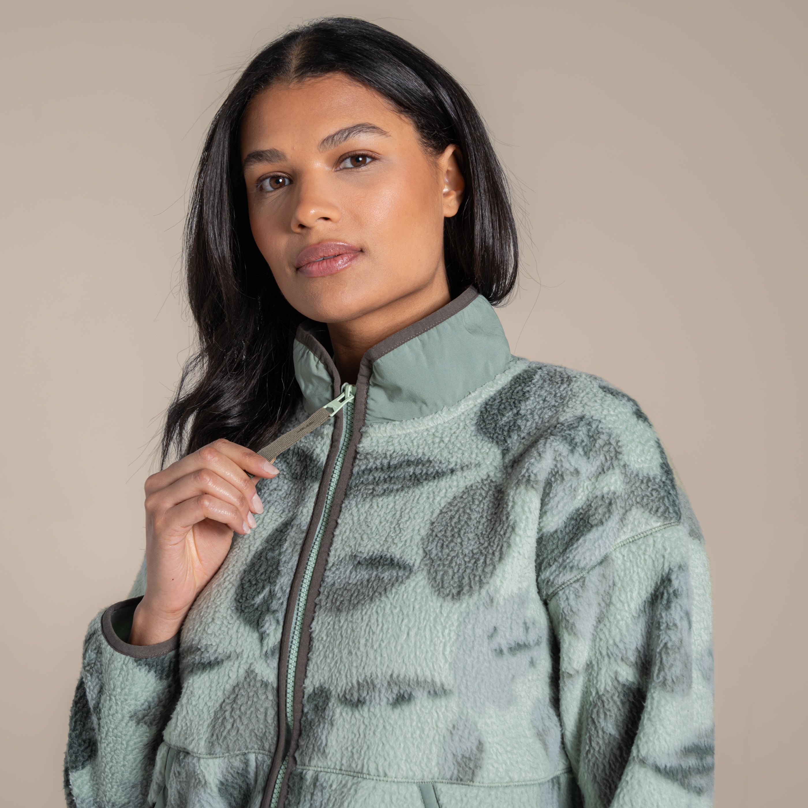 Craghoppers Women's Dante Full Zip Fleece | Sage Print