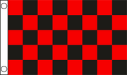 TCF 5X3 Checker Flag Black Red