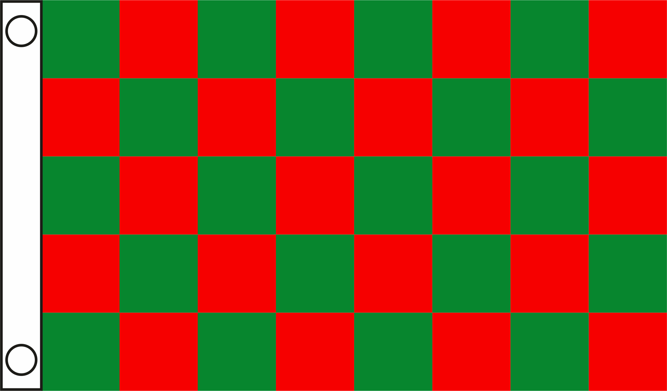 TCF 5X3 Checker Flag Red Green