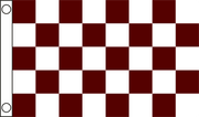 TCF 5X3 Checker Flag Maroon White
