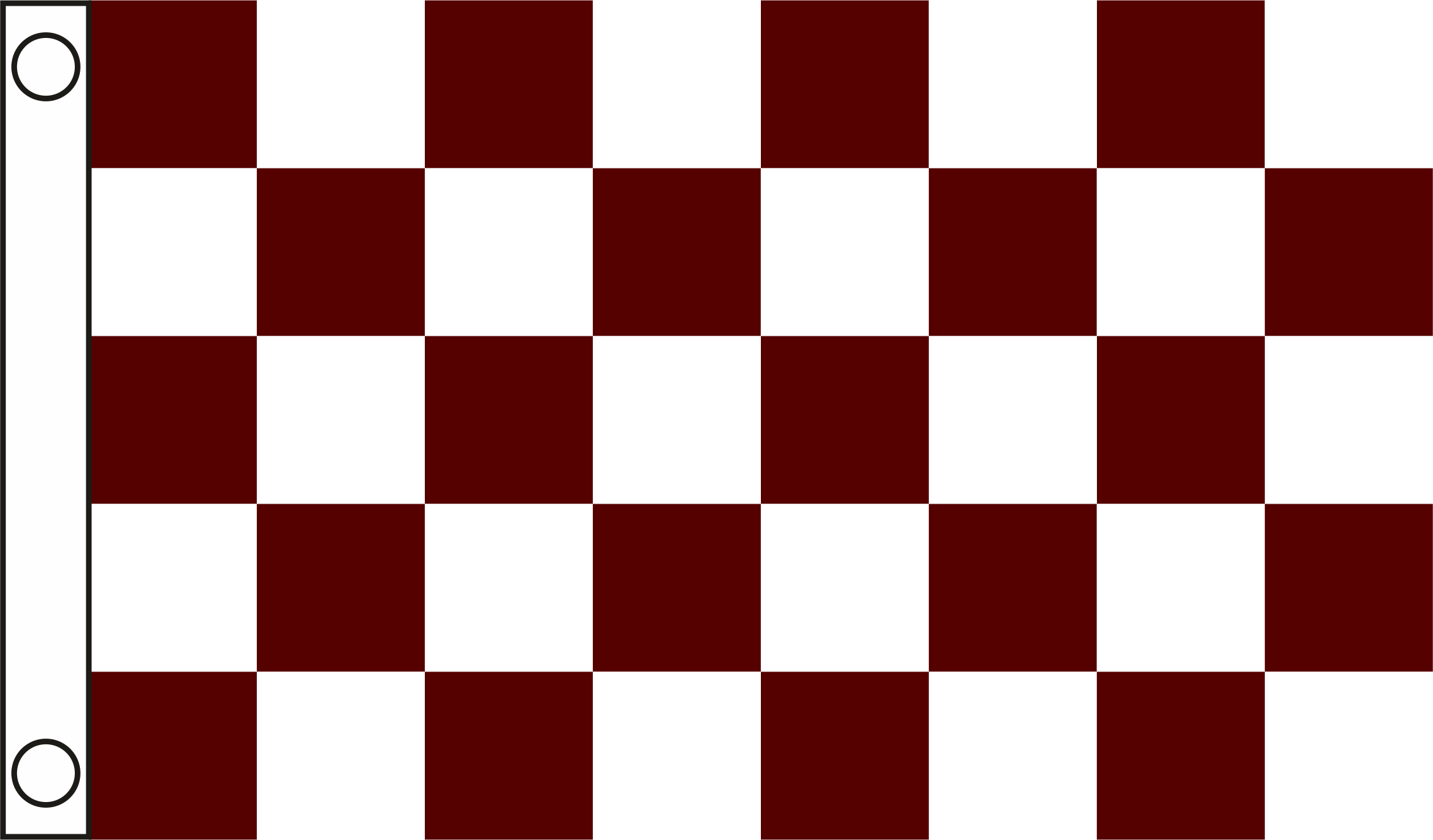 TCF 5X3 Checker Flag Maroon White