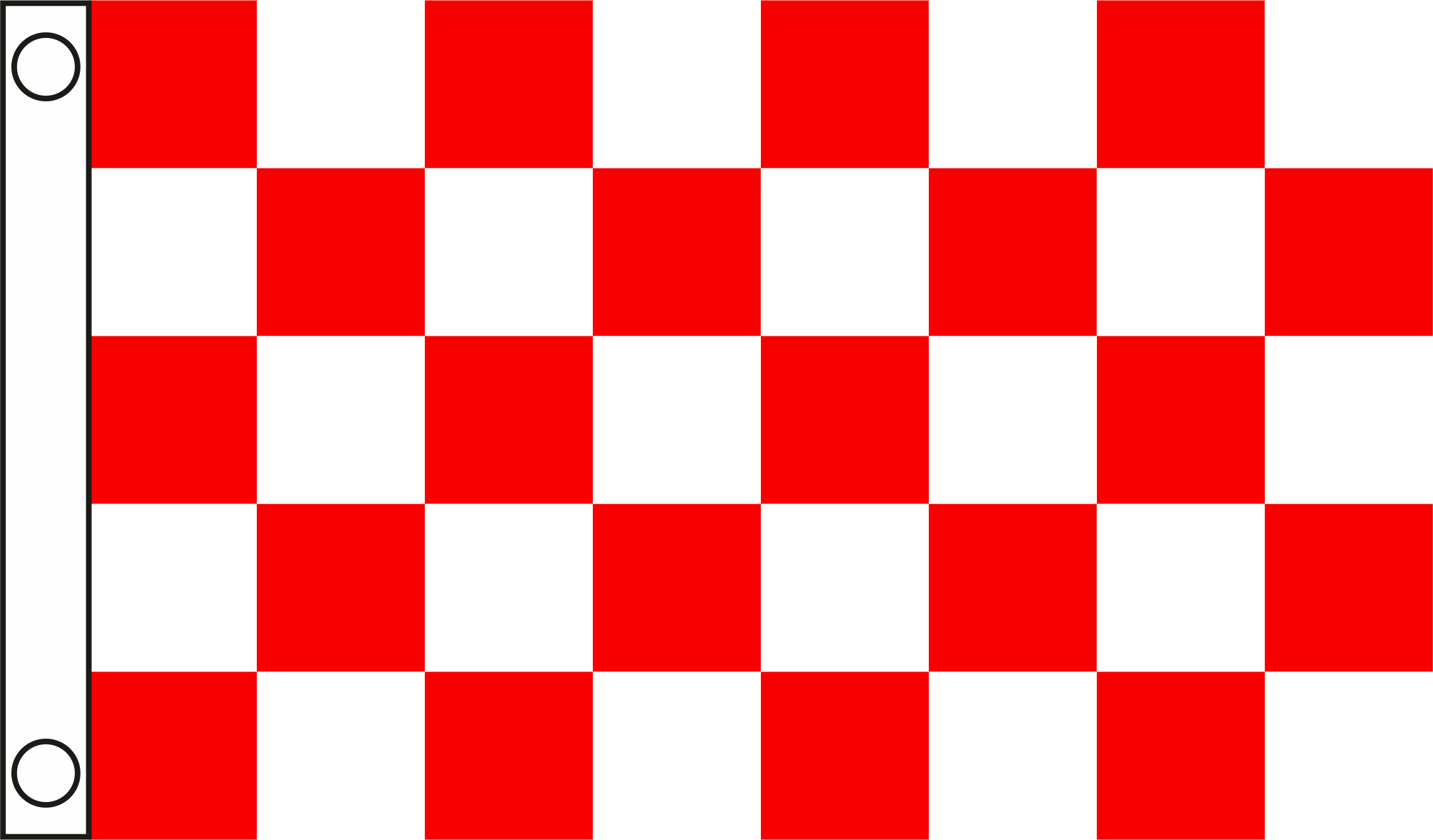 TCF 5X3 Checker Flag Red White