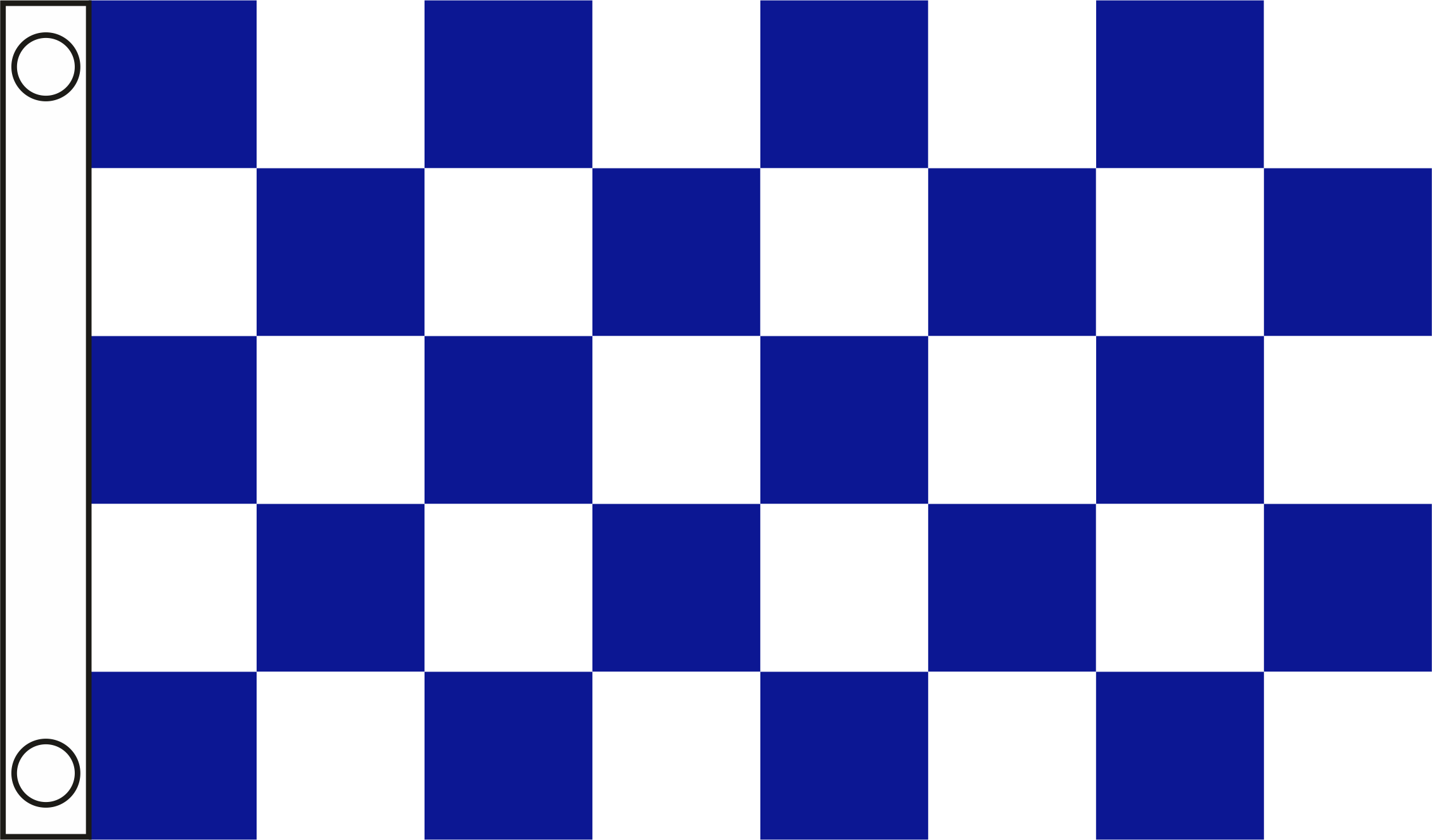 TCF 5X3 Checker Flag Royal White