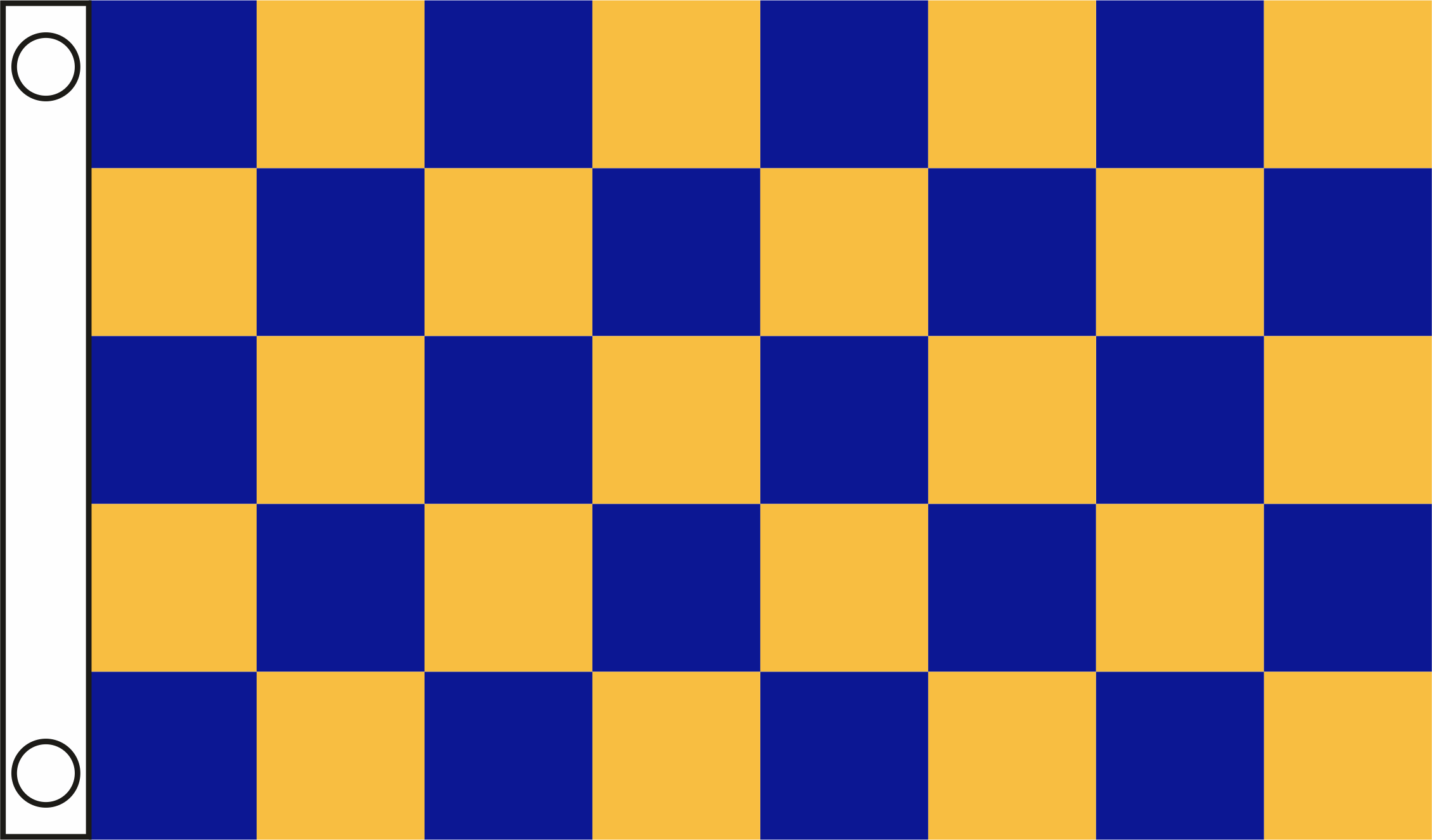 TCF 5X3 Checker Flag Royal Amber