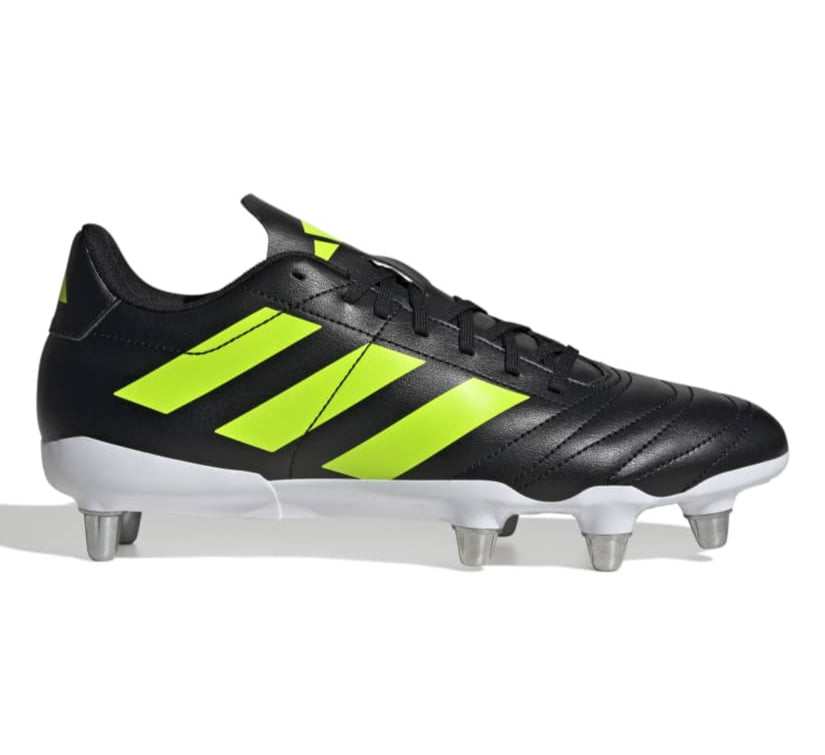 Adidas Kakari Soft Ground Rugby Boots Black Lucid lemon