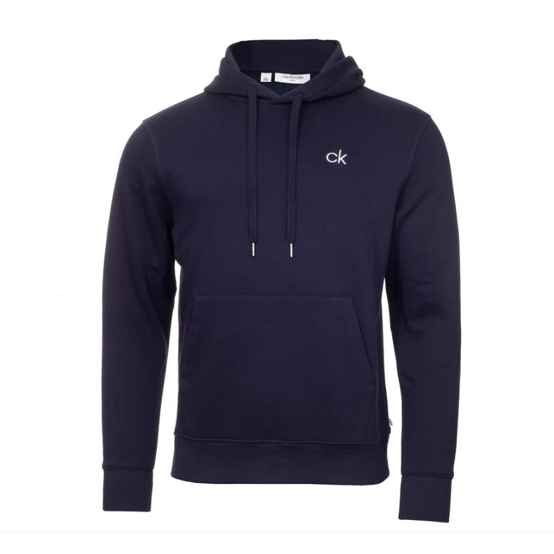 Navy hoodie with Calvin Klein logo on a white background