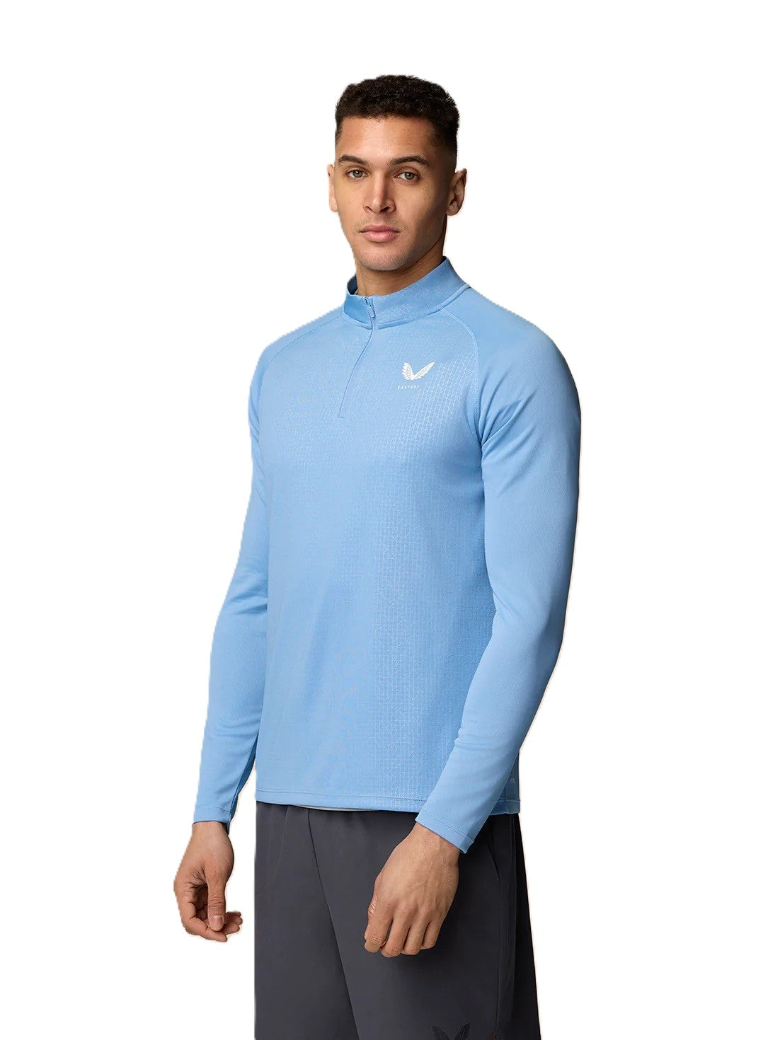 Castore Adapt Mens / Zip Long Sleeve Sky Blue