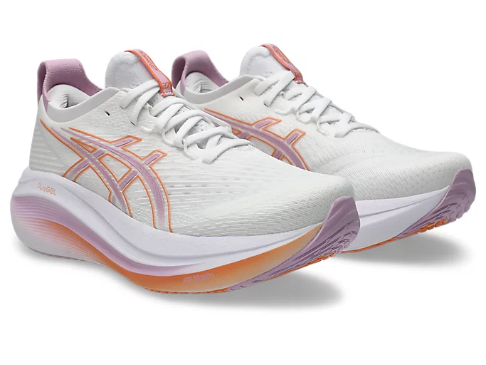 Asics Gel-Nimbus 26 Women's Running Shoes - White Pink