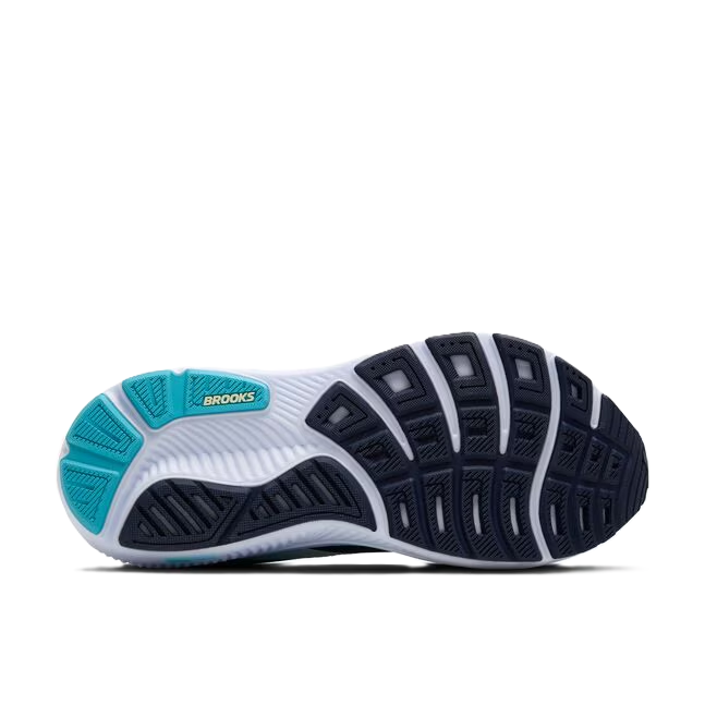 Brooks Ghost Womens Running Shoe Navy Green Turquoise
