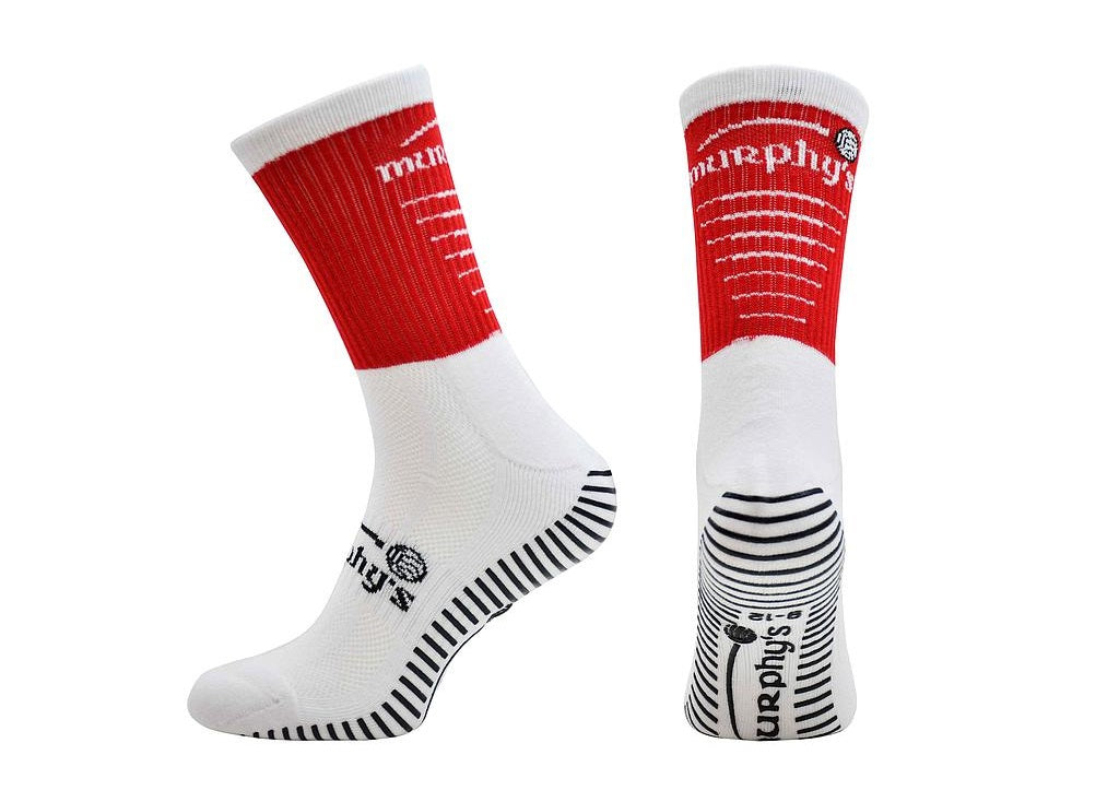 Murphys Pro Mid GAA Grip Socks Maroon White