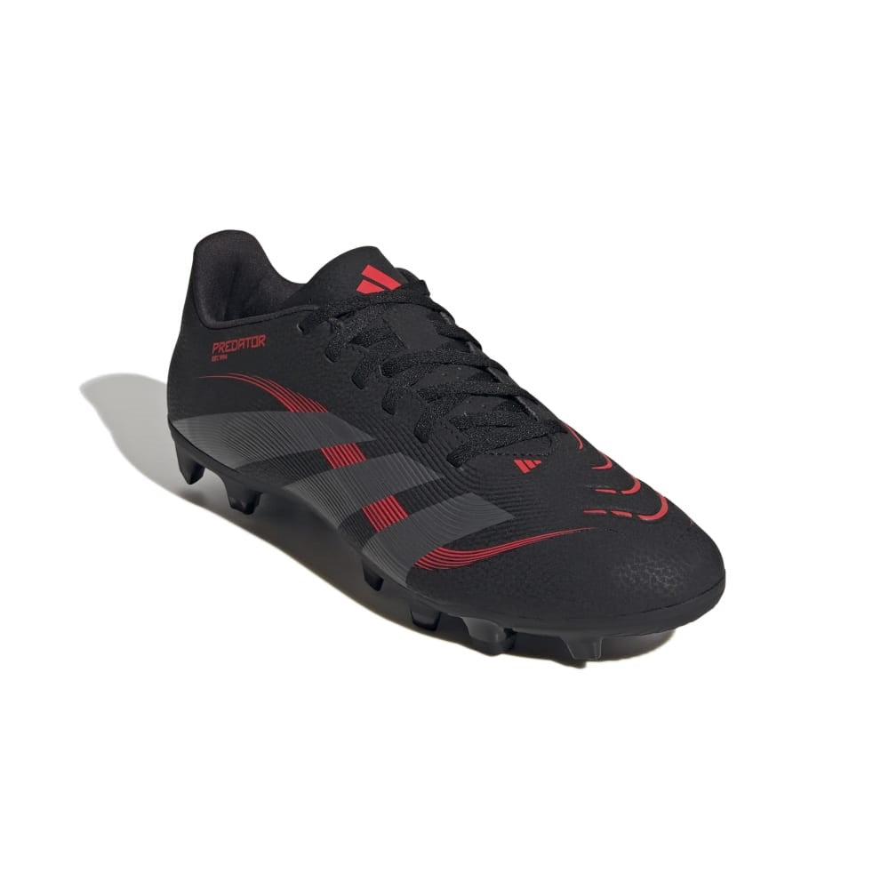 Adidas Predator Club Firm Ground Adults Football Boots Core Black Grey Lucid Red