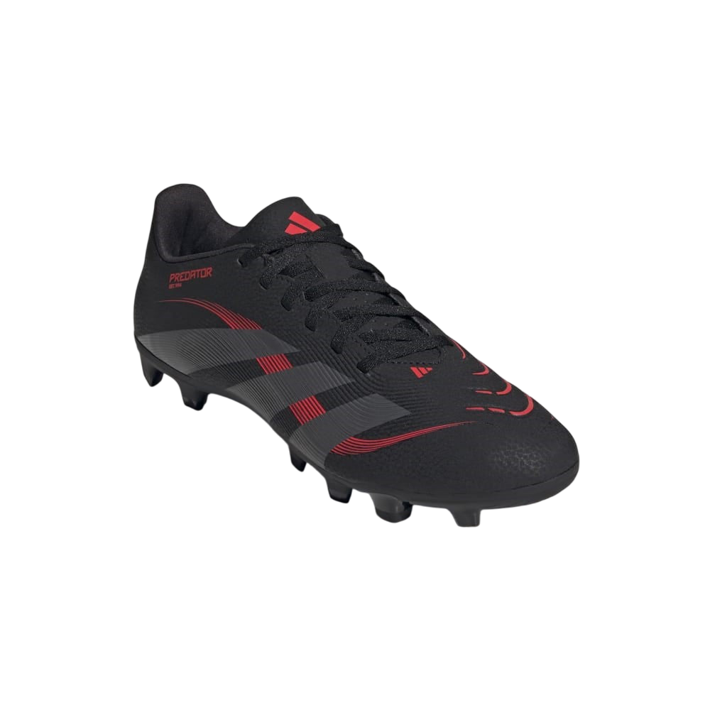 Adidas Predator Club Firm Ground Adults Football Boots Core Black Grey Lucid Red