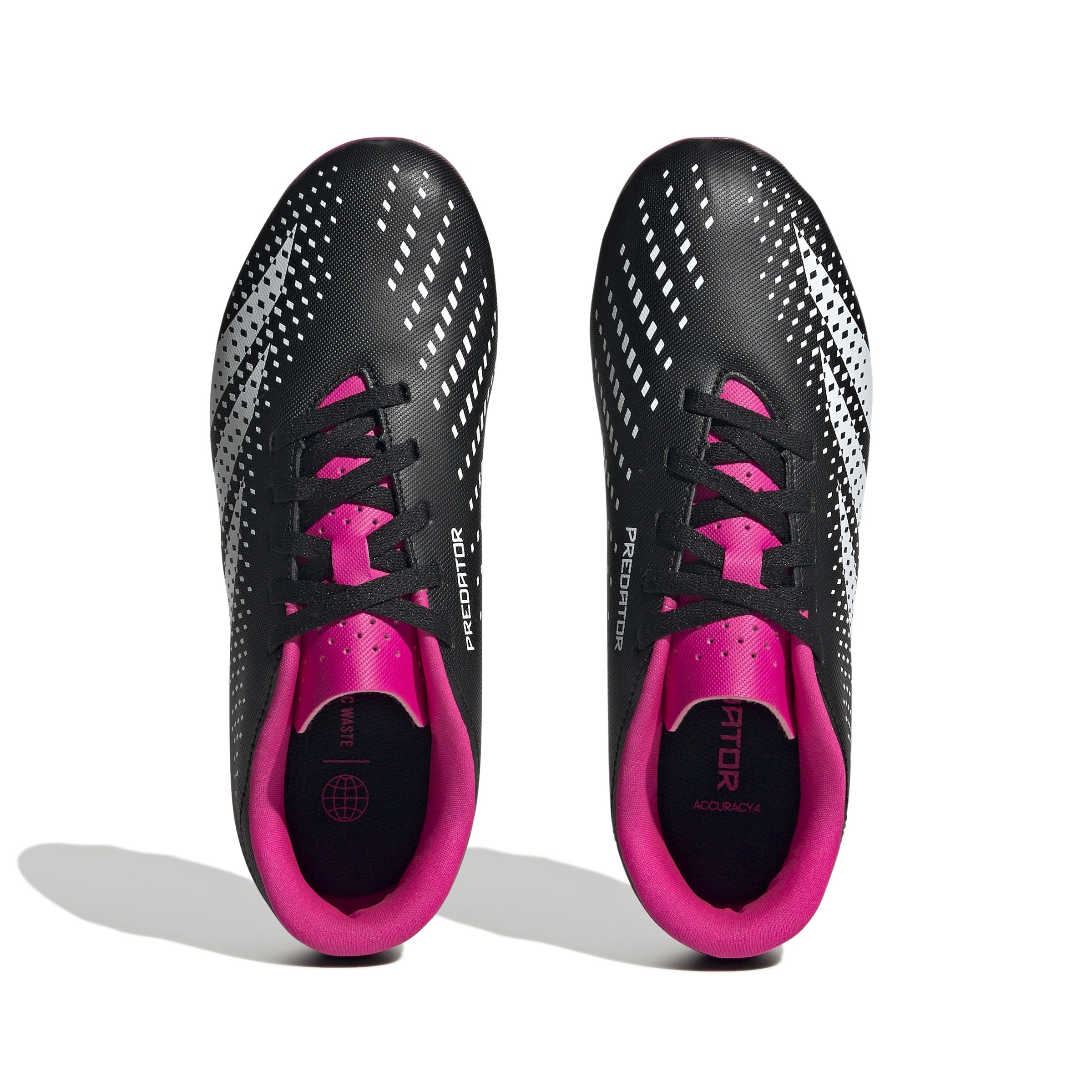 Adidas Predator Accuracy.4 Firm Ground Junior Football Boots (Black White Shock Pink)