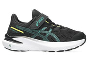 Asics GT- PS Kids Velcro Running Shoes Black Jasper Green