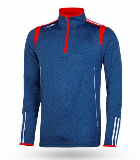 O'Neills Solar 3 Stripe Brushed  Half Zip (Melange Navy Red White)