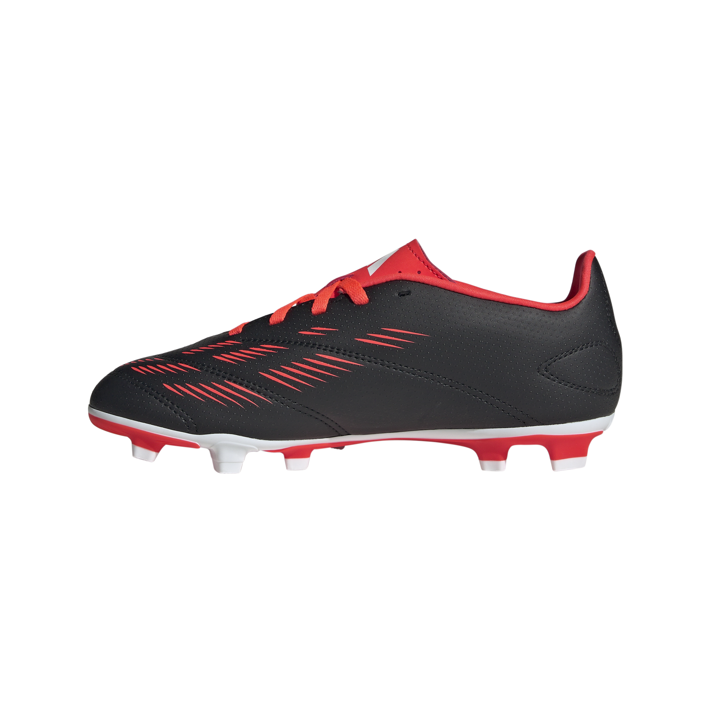 Adidas Predator Club Firm Ground Junior Football Boots Black White Red (Black White Red)