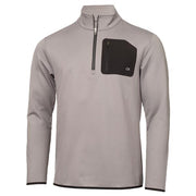 Calvin Klein Mens Delta ½ Zip Mid Layer Silver Marl
