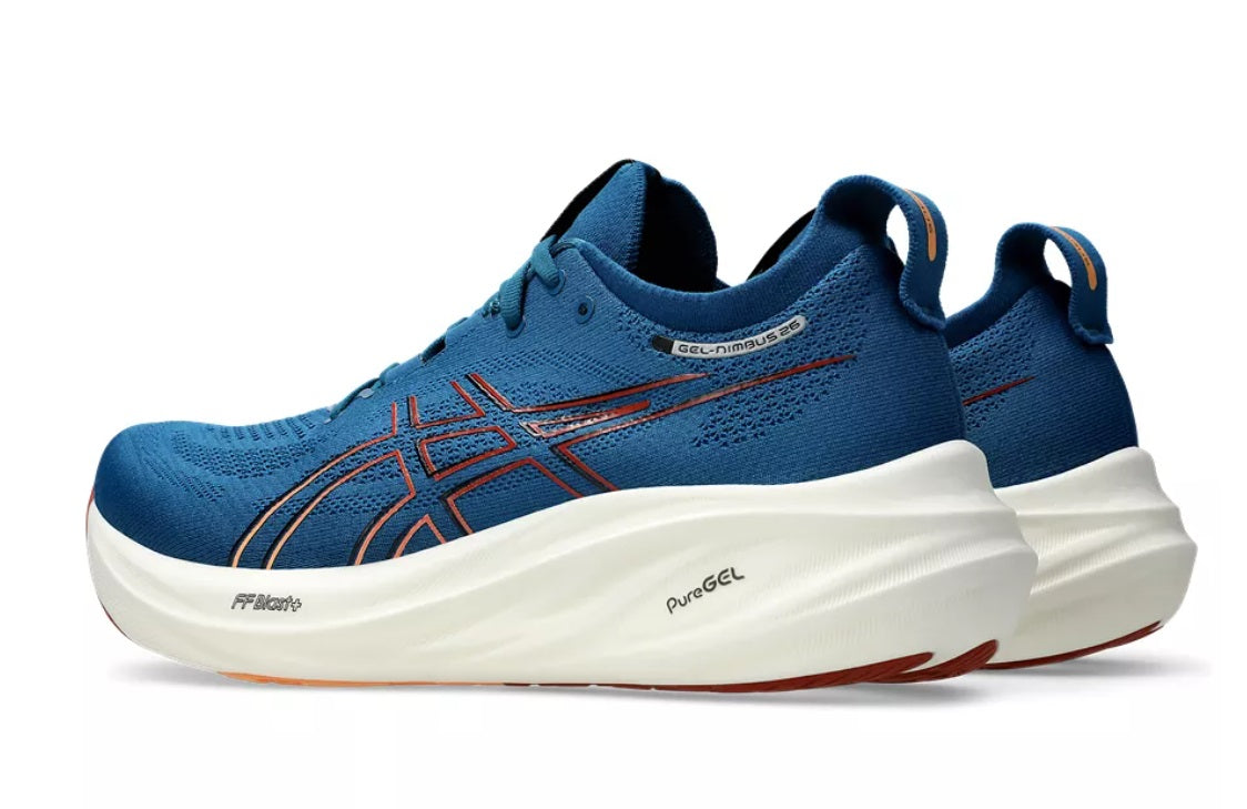 Asics Gel Nimbus™ 26 Men's Running Shoes Rich Navy Faded Orange Size