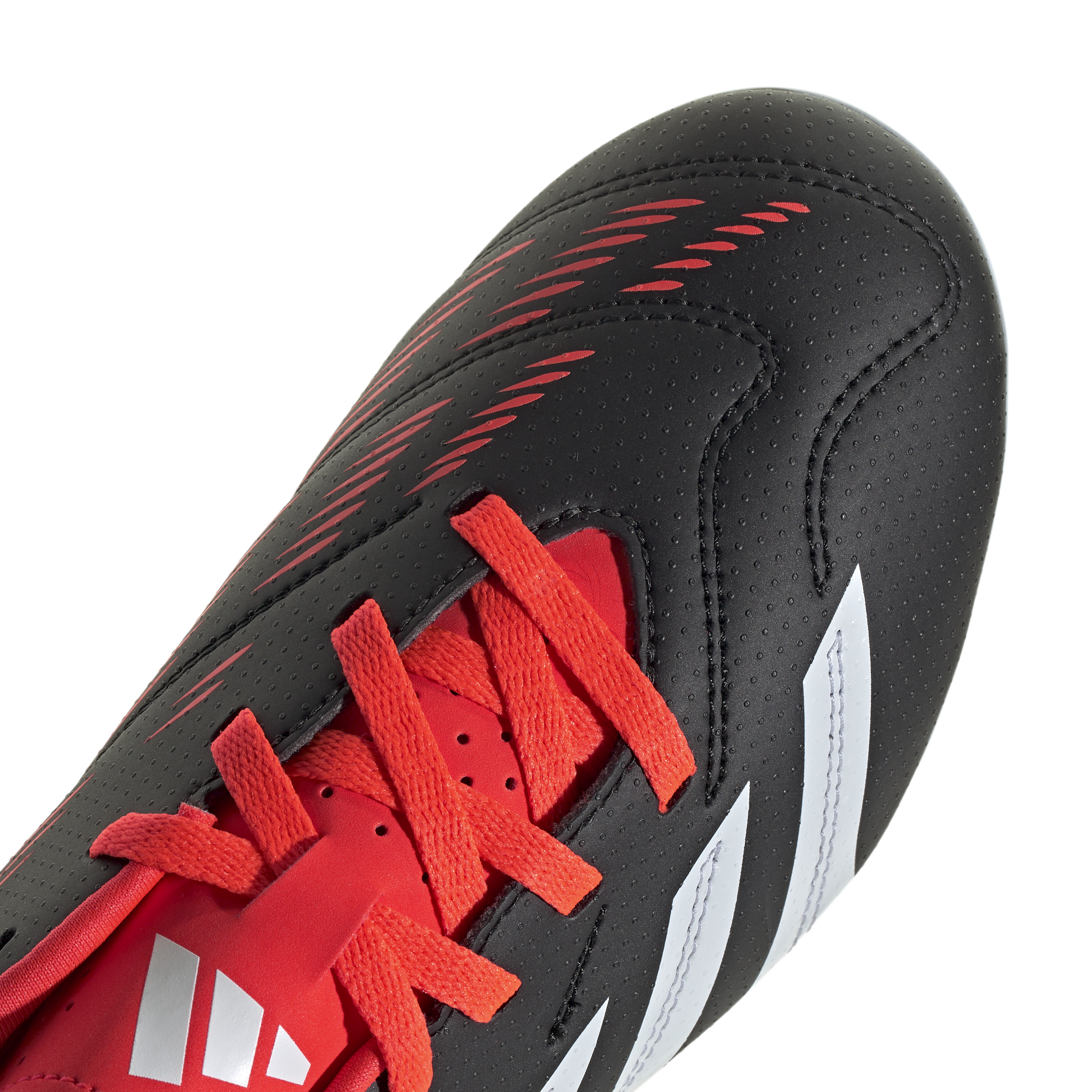 Adidas Predator Club Firm Ground Junior Football Boots Black White Red (Black White Red)