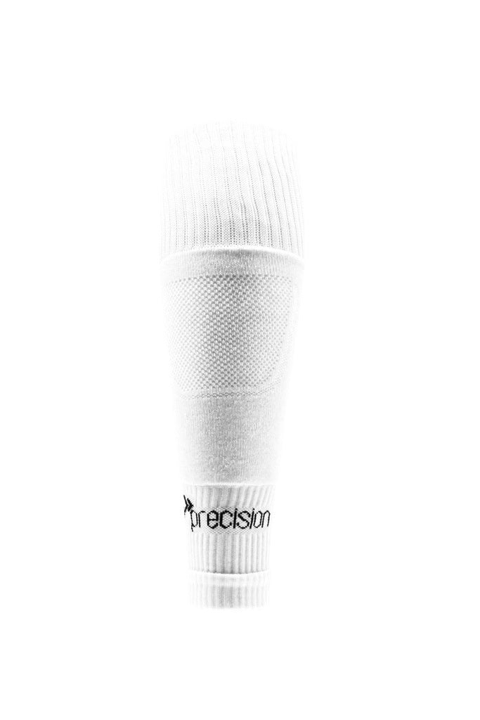 Precision Plain Pro Footless Sleeve Socks White