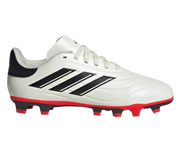 Adidas Copa Pure 2 Club Firm Ground Junior Football Boots Ivory Black Red (Ivory Black Red)