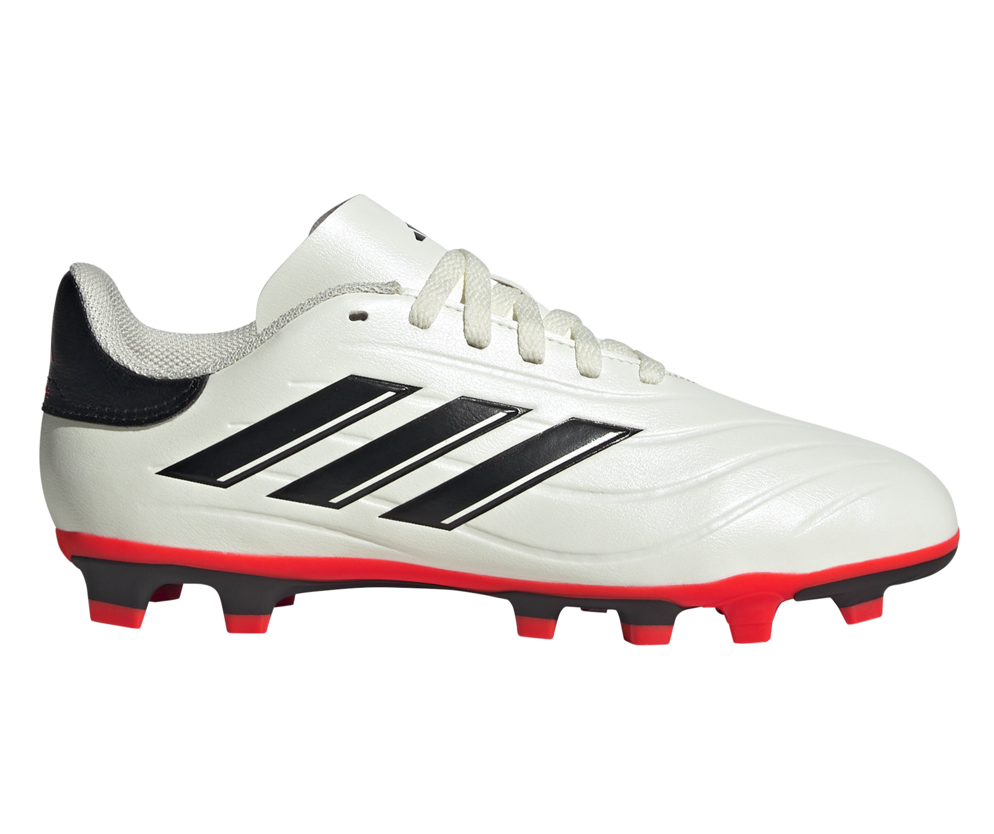 Adidas Copa Pure 2 Club Firm Ground Junior Football Boots Ivory Black Red (Ivory Black Red)