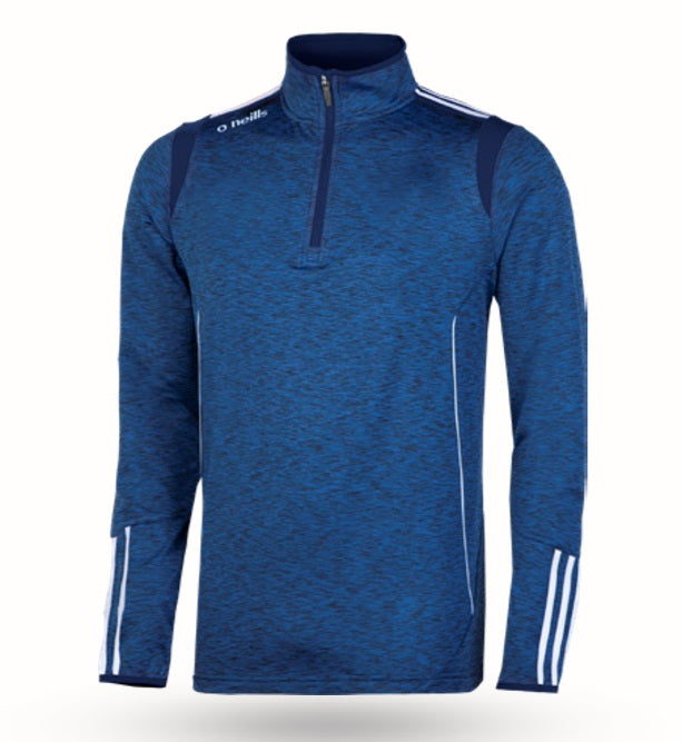 O'Neills Solar 3 Stripe Brushed Half Zip (Melange Navy Navy  White)