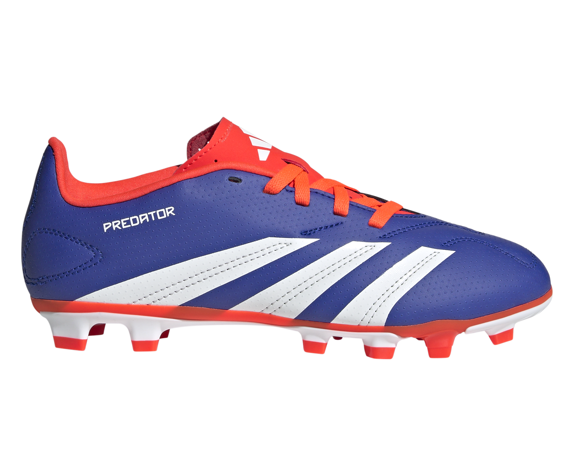 Adidas Predator Club Firm Ground Junior Football Boots Lucid Blue Solar Red White (Blue Red)