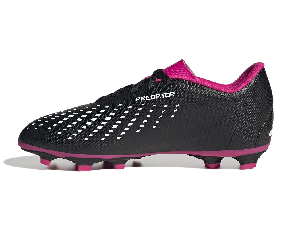 Adidas Predator Accuracy.4 Firm Ground Junior Football Boots (Black White Shock Pink)